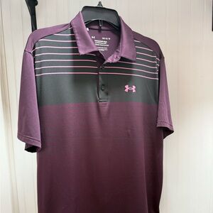 LG Men's Purple and Black Polo Shirt